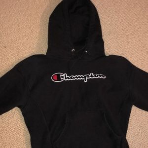 Champion Reverse Weave Black Hoodie size small